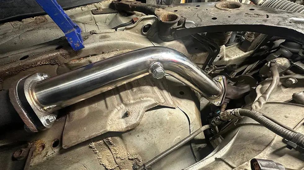 What is a downpipe exhaust pipe with flange and hardware