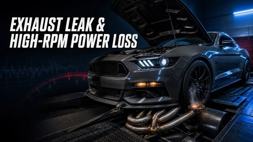 Exhaust leak and high-RPM power loss diagnosis
