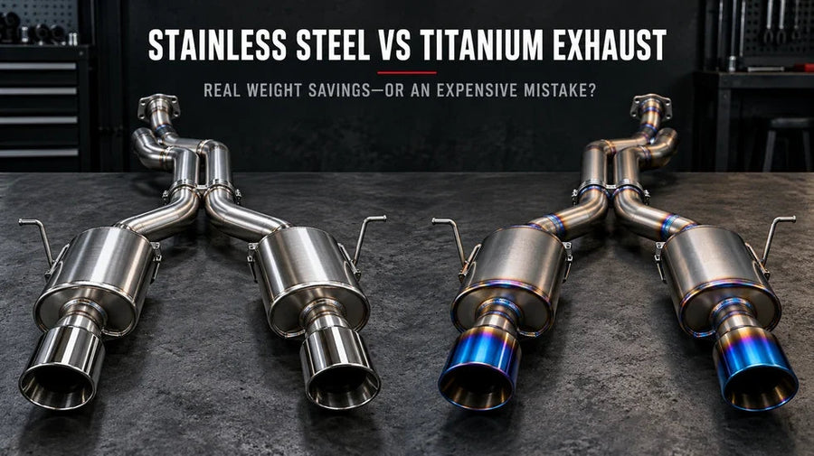 Stainless steel and titanium catback exhaust comparison