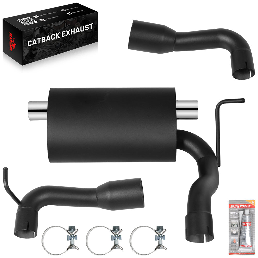 2007-2017 Jeep Wrangler JK (3.6L / 3.8L) & 2018-2023 Jeep Wrangler JL (2.0L / 3.6L) Axle-Back Exhaust System