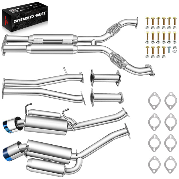 2003-2009 Nissan 350Z 3.5L Catback Exhaust w/ 4.5 Inches Dual Burnt Tips