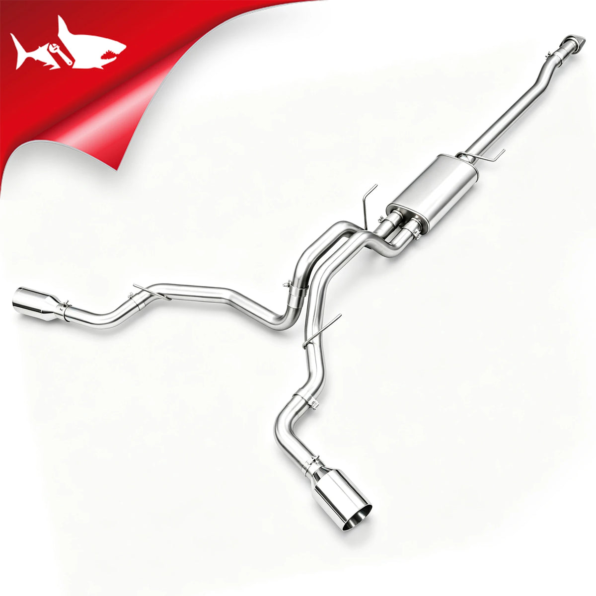 Sistema de escape Catback para Ford F150 2015-2020 (2,7 L, 3,5 L, 5,0 L), 3 pulgadas, con puntas de silenciador negras y pulidas