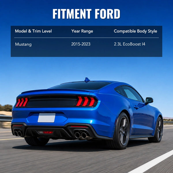 Sistema de escape Catback para Ford Mustang 2.3L EcoBoost 2015-2023 con punta de silenciador N1