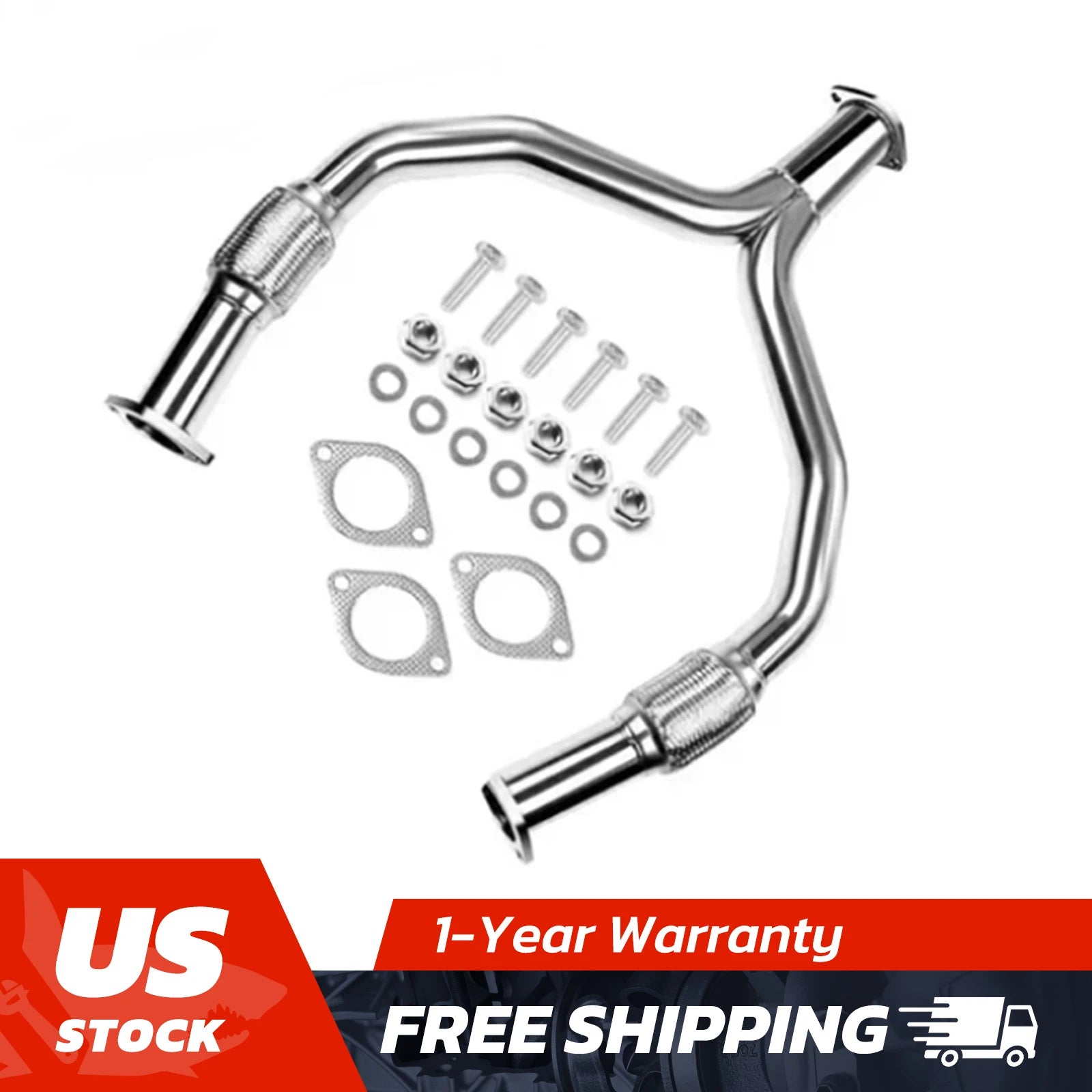 Y Pipe Downpipe Exhaust for 2008-2016 Nissan 370Z Z34 / Infiniti G37 V36 VQ37VHR 3.7L