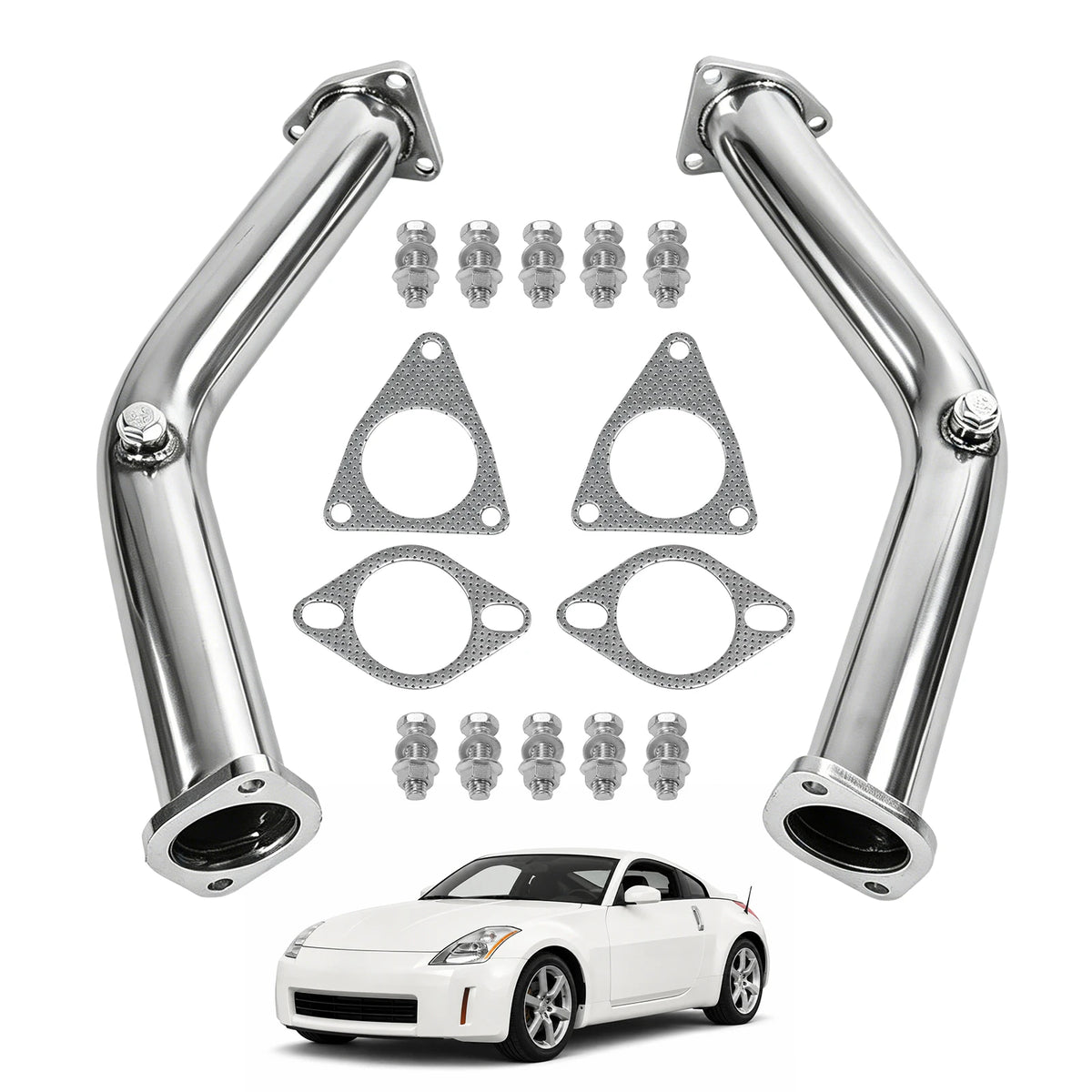 Tubos de escape y de prueba para Nissan 350z Infiniti G35 2003-2007 con juntas y pernos