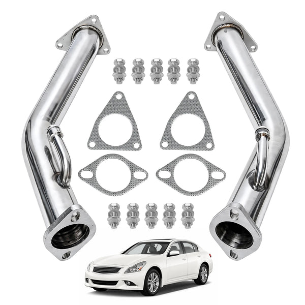 Flashark Catless Test Pipes for 2008–2013 Infiniti G37/2014–2018 Q50 & 2009–2018 Nissan 370Z 3.7L V6