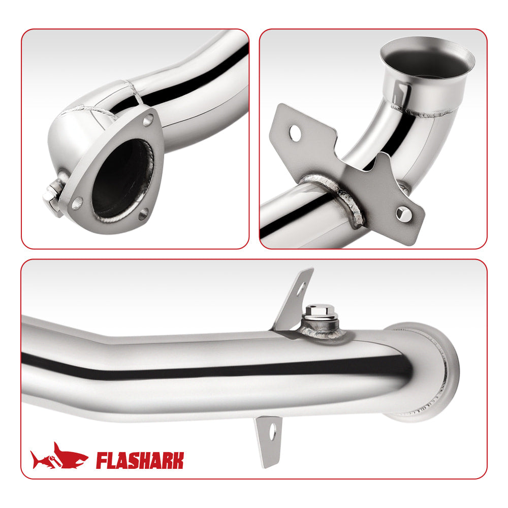 Downpipe Exhaust for 2007-2016 Mini Cooper R55-R61 1.6L Turbo 2.5 inch with 2 O2 sensor bungs