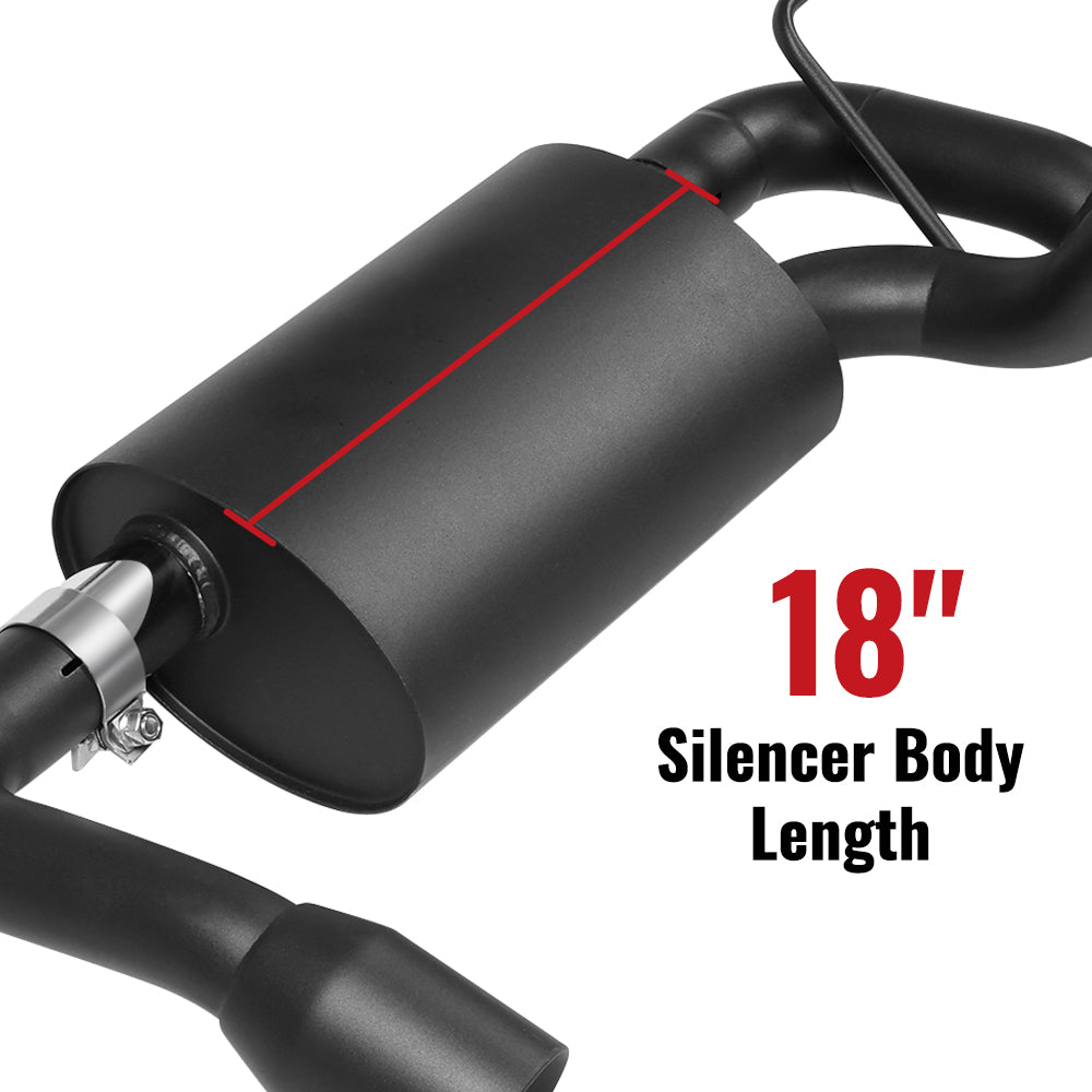 2007-2017 Jeep Wrangler JK (3.6L / 3.8L) & 2018-2023 Jeep Wrangler JL (2.0L / 3.6L) Axle-Back Exhaust System