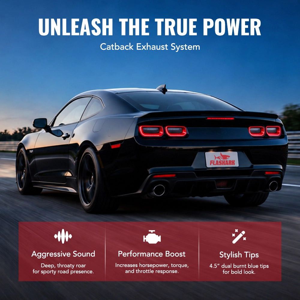 Escape catback N1 con punta quemada para Chevrolet Camaro 2010-2015 | Solo 3.6L V6 2 puertas