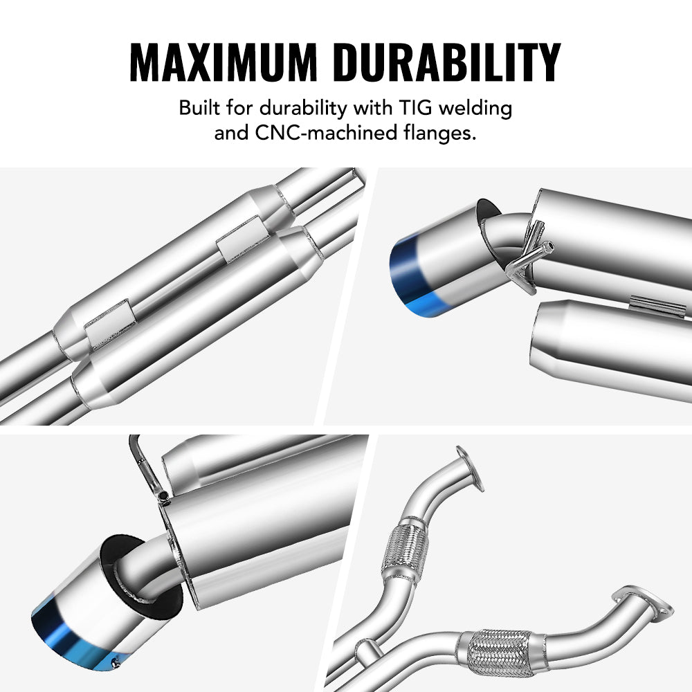 2003-2009 Nissan 350Z 3.5L Catback Exhaust w/ 4.5 Inches Dual Burnt Tips