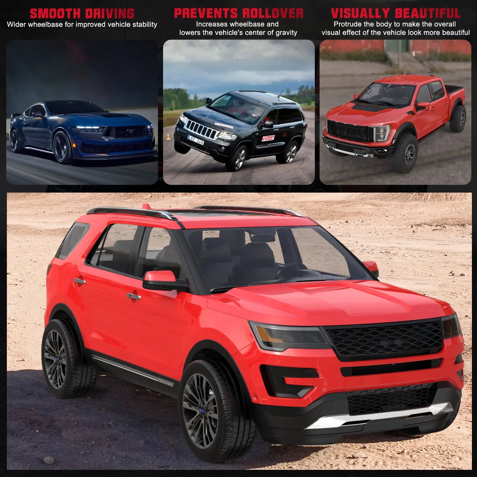 1.5 inch/2 inch 2019-2022 Dodge Ram 1500 6x5.5" Wheel Spacers 4PCS Flashark