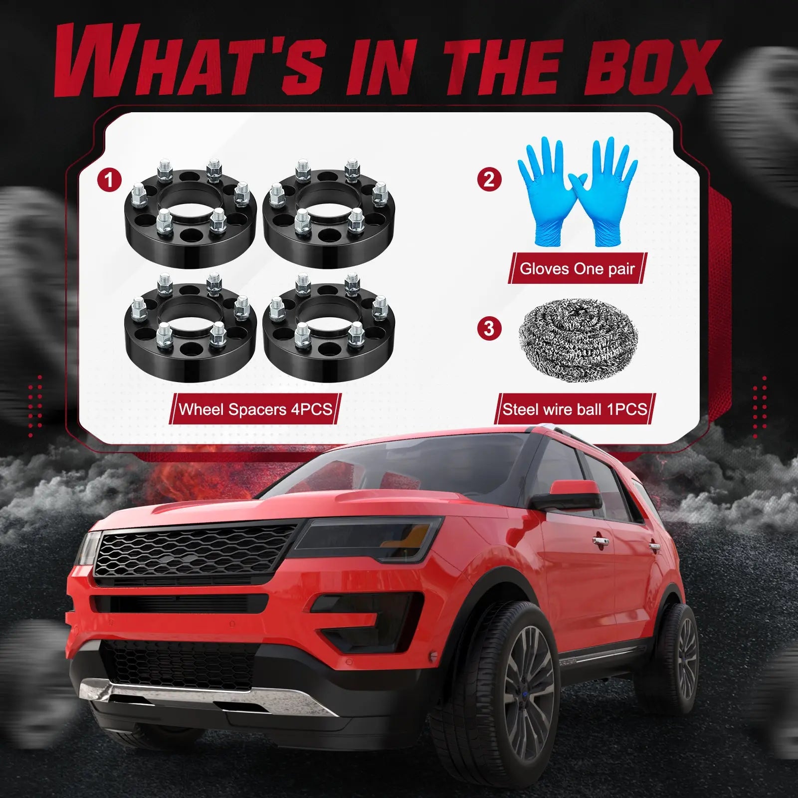 1.5 inch/2 inch 2019-2022 Dodge Ram 1500 6x5.5" Wheel Spacers 4PCS Flashark