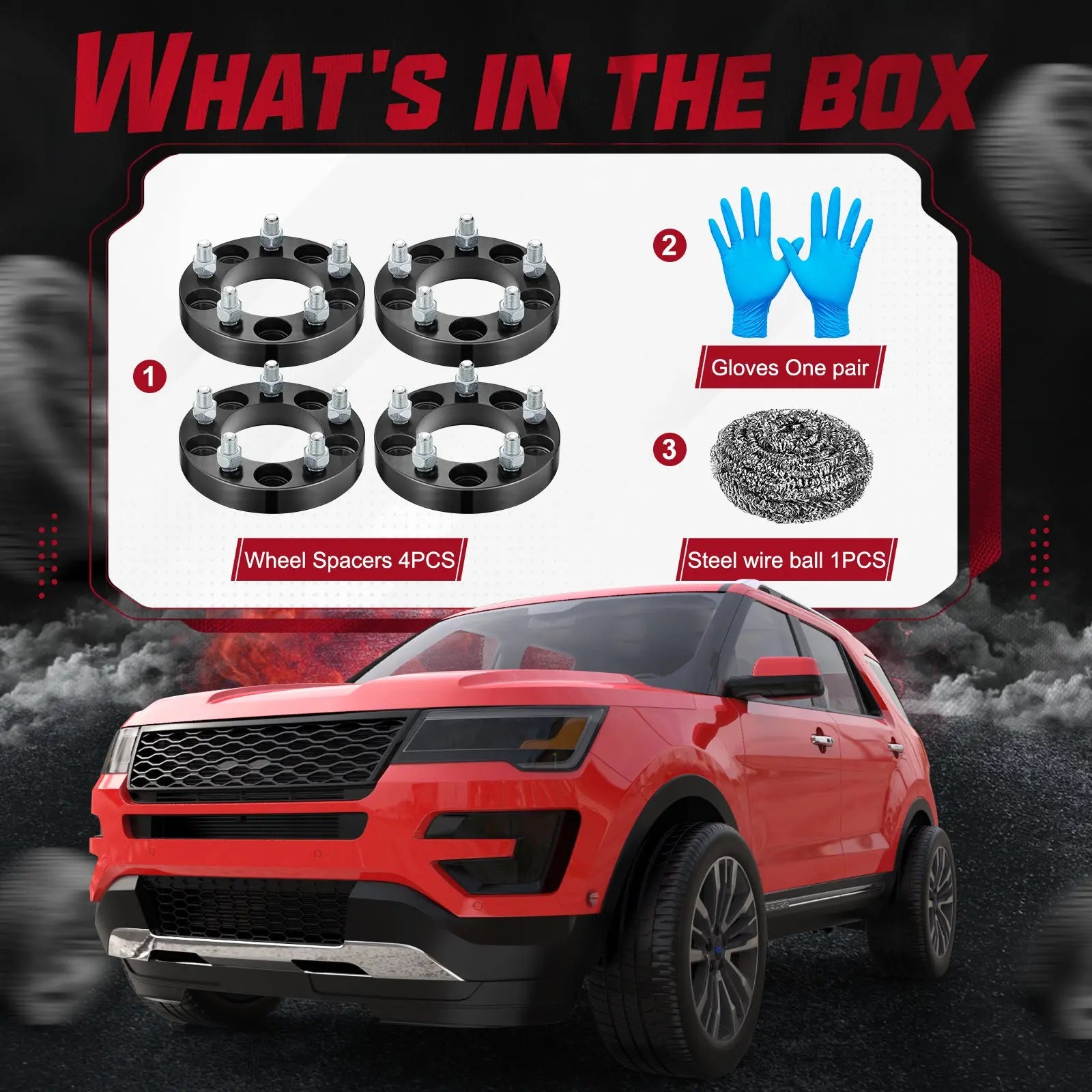 1.5 inch 2018-2022 Jeep Wrangler TJ YJ / 2011-2022 Dodge Durango 5x5" Wheel Spacers 4PCS Flashark