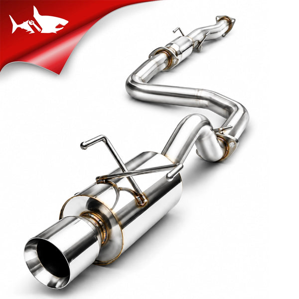 4‘’ 1992-1995 Honda Civic Catback Exhaust System丨Single Rolled Muffler Tip丨1.5L L4 2/4 Door