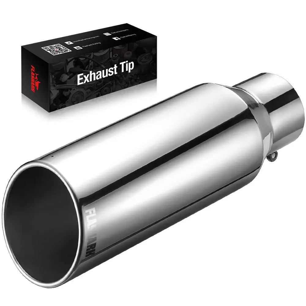 Exhaust Tip 4" In, 5"/6"/7" Out, 12"/18" Length T304 | SPELAB SPELAB