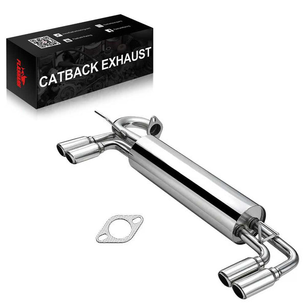 1985-1989 Toyota MR2 w/ Quad W10 SW 4A-GE 2 Inch Dual Muffler Tip Axle Back Catback Exhaust Flashark