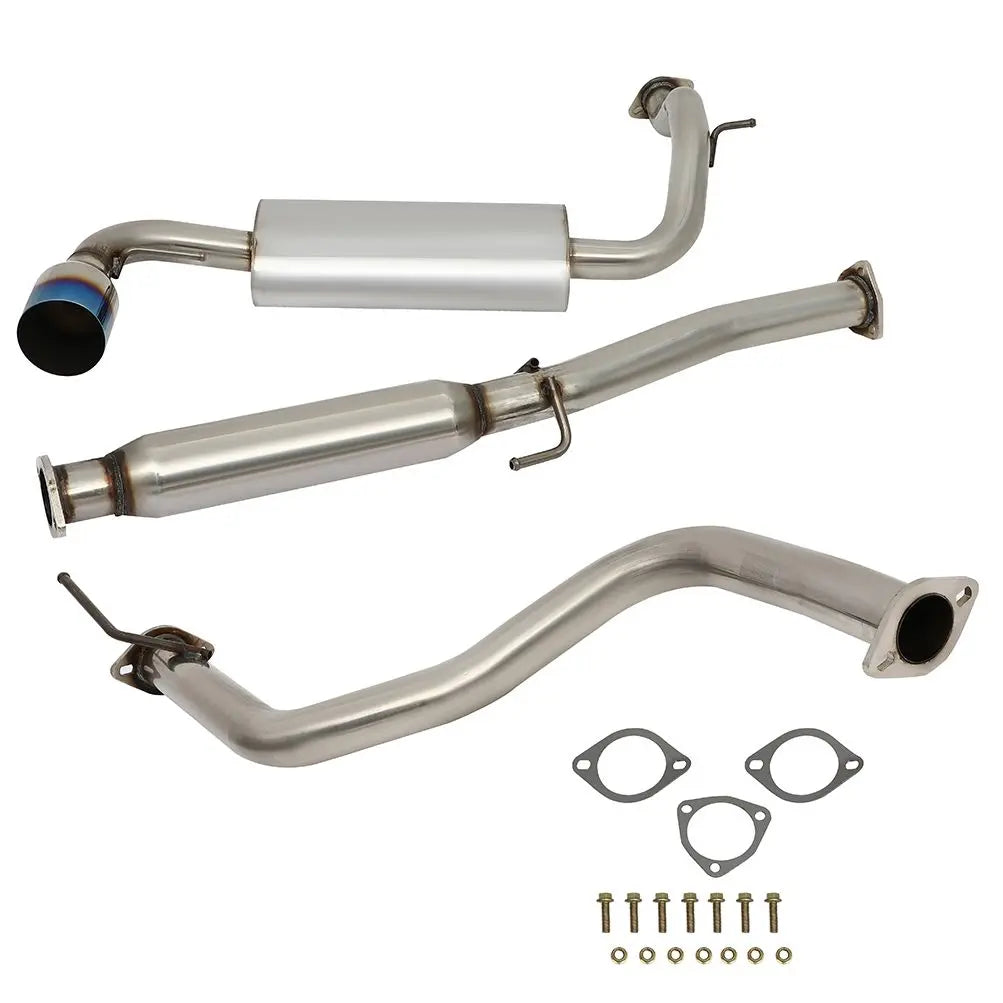 1988-1991 Honda Civic 1.5L 4" Rolled/Burnt Muffler Tip Racing Catback Exhaust System Flashark