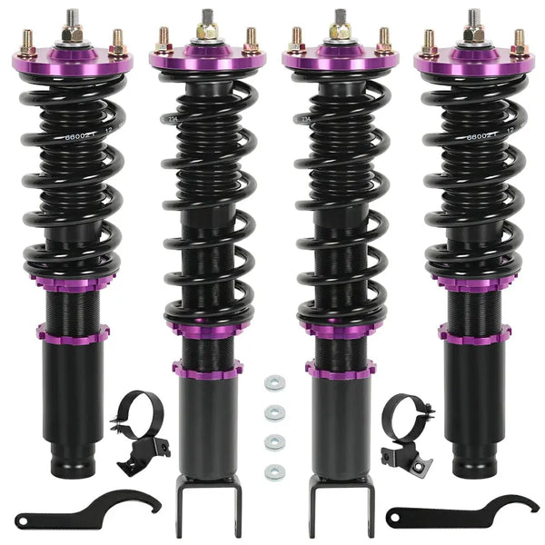 1988-1991 Honda ED Civic CRX DA Acura Integra Coilover Shock Absorbers Struts 4PCS Flashark