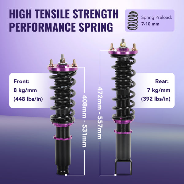 1996-2000 Honda Civic EK Adjustable Height Coilovers 4PCS