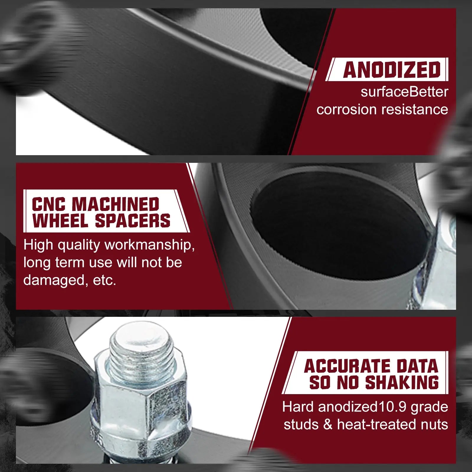 1988-2021 Chevy Chevrolet Silverado GMC Cadillac 1500 2500 6x5.5" Wheel Spacers 4PCS Flashark