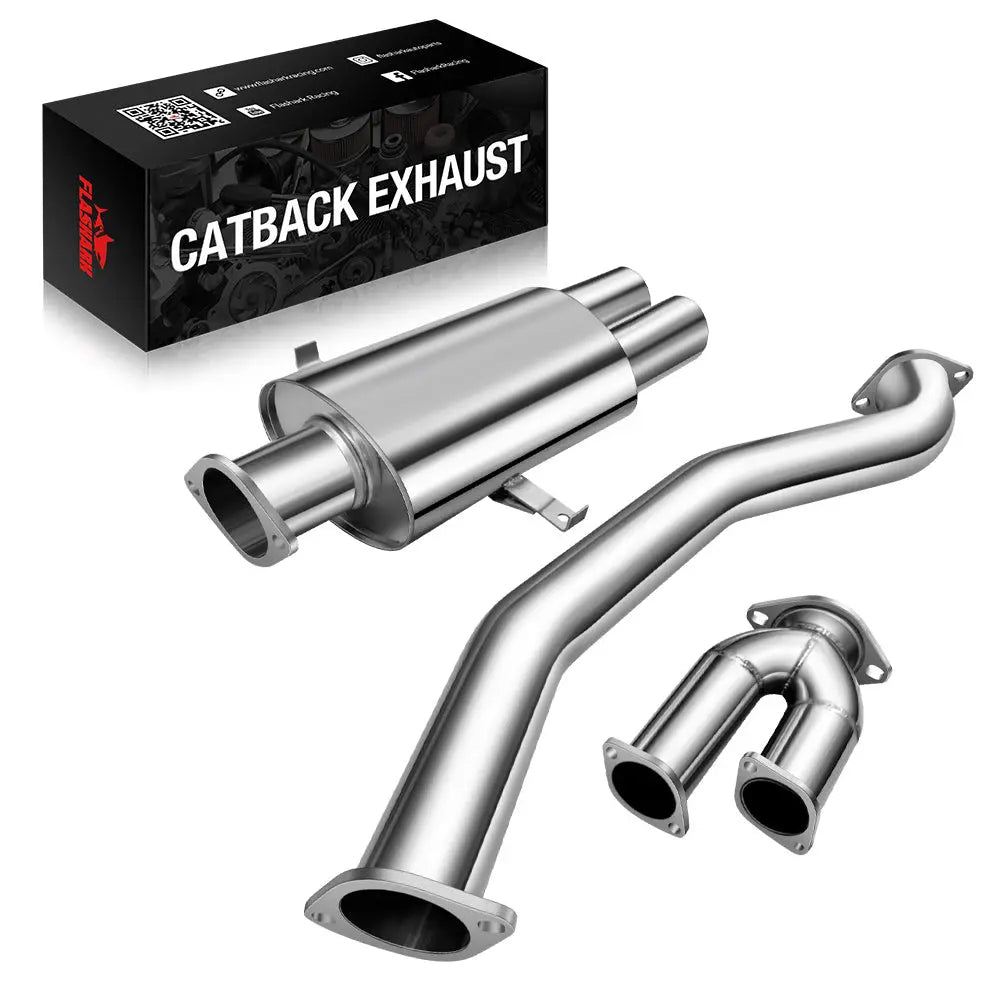 1993-1997 BMW E36 6 CYL Dual 3" Tip Catback Exhaust System Flashark