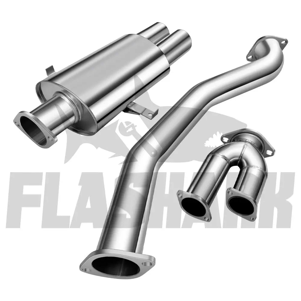 1993-1997 BMW E36 6 CYL Dual 3" Tip Catback Exhaust System Flashark