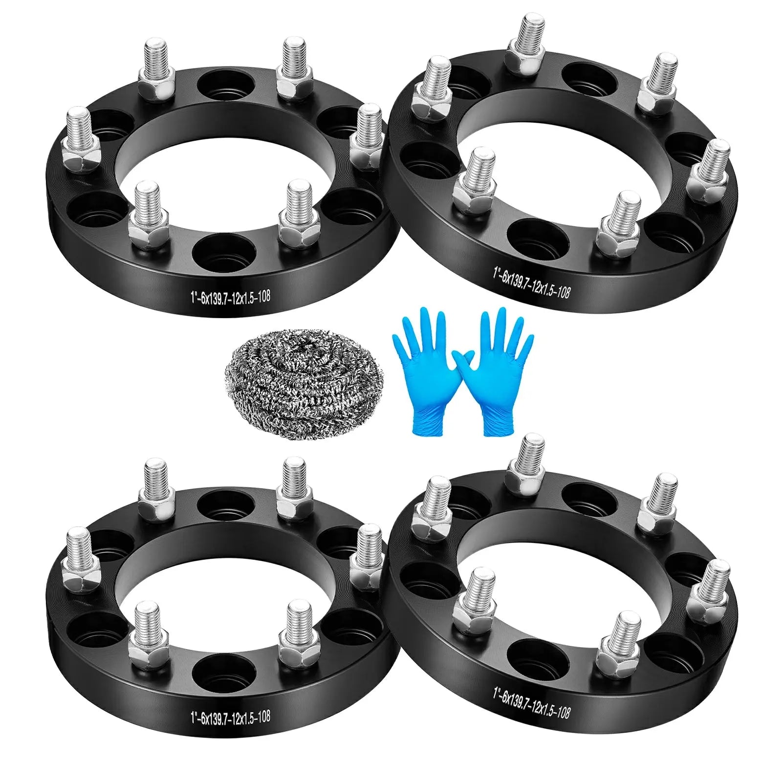 1993-2022 Tacoma 4Runner Tundra FJ Land Cruiser Black 6X5.5 Wheel Spacers 4PCS Flashark