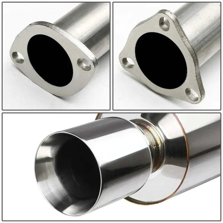 1994-1997 Honda Accord 4.5" Muffler Tip /Cat Back Exhaust System 2.5 Inch Inlet N1 Style 2.2L L4 Engine Flashark