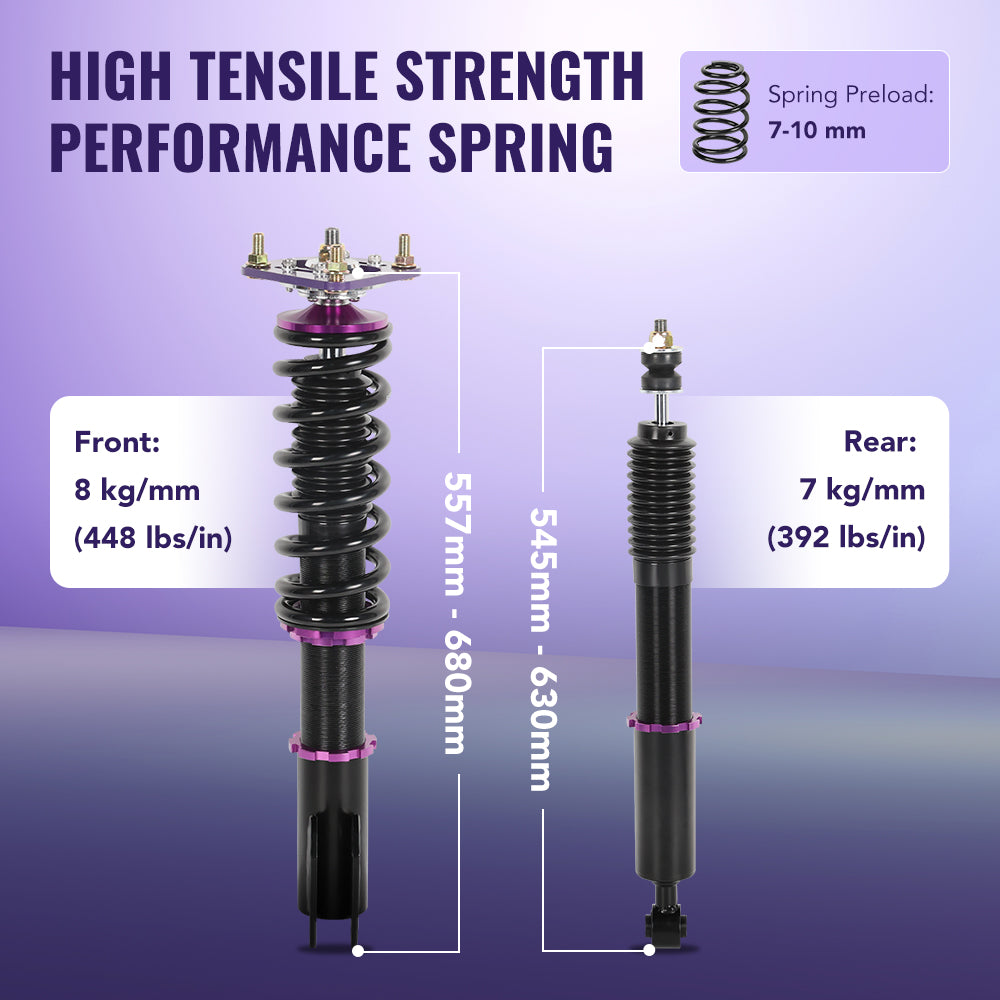 Amortiguadores tipo coilover Ford Mustang GT SN95 1994-2004, 4 piezas