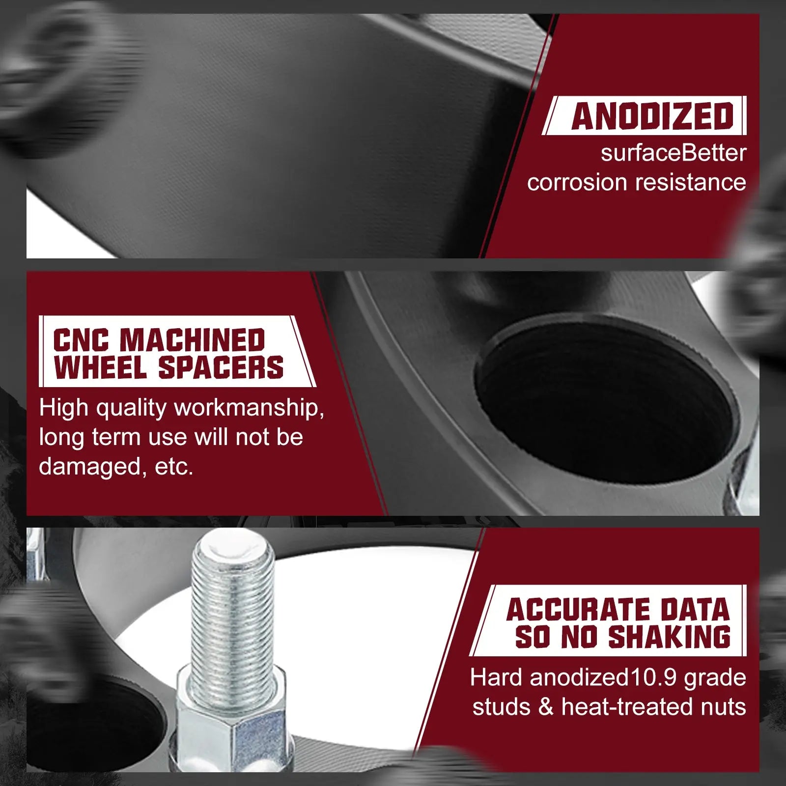 1994-2010 Dodge Ram 2500 3500 / 1967-2002 Ford 250 350 8x6.5" Wheel Spacers 4PCS Flashark