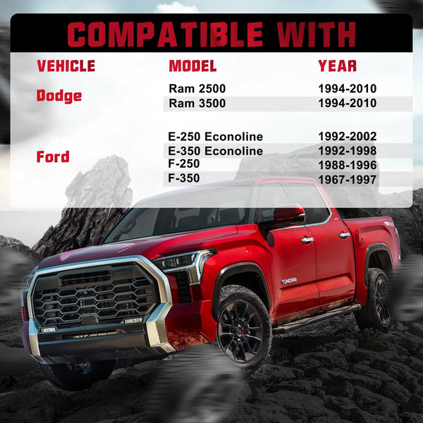 1994-2010 Dodge Ram 2500 3500 / 1967-2002 Ford 250 350 8x6.5" Wheel Spacers 4PCS Flashark