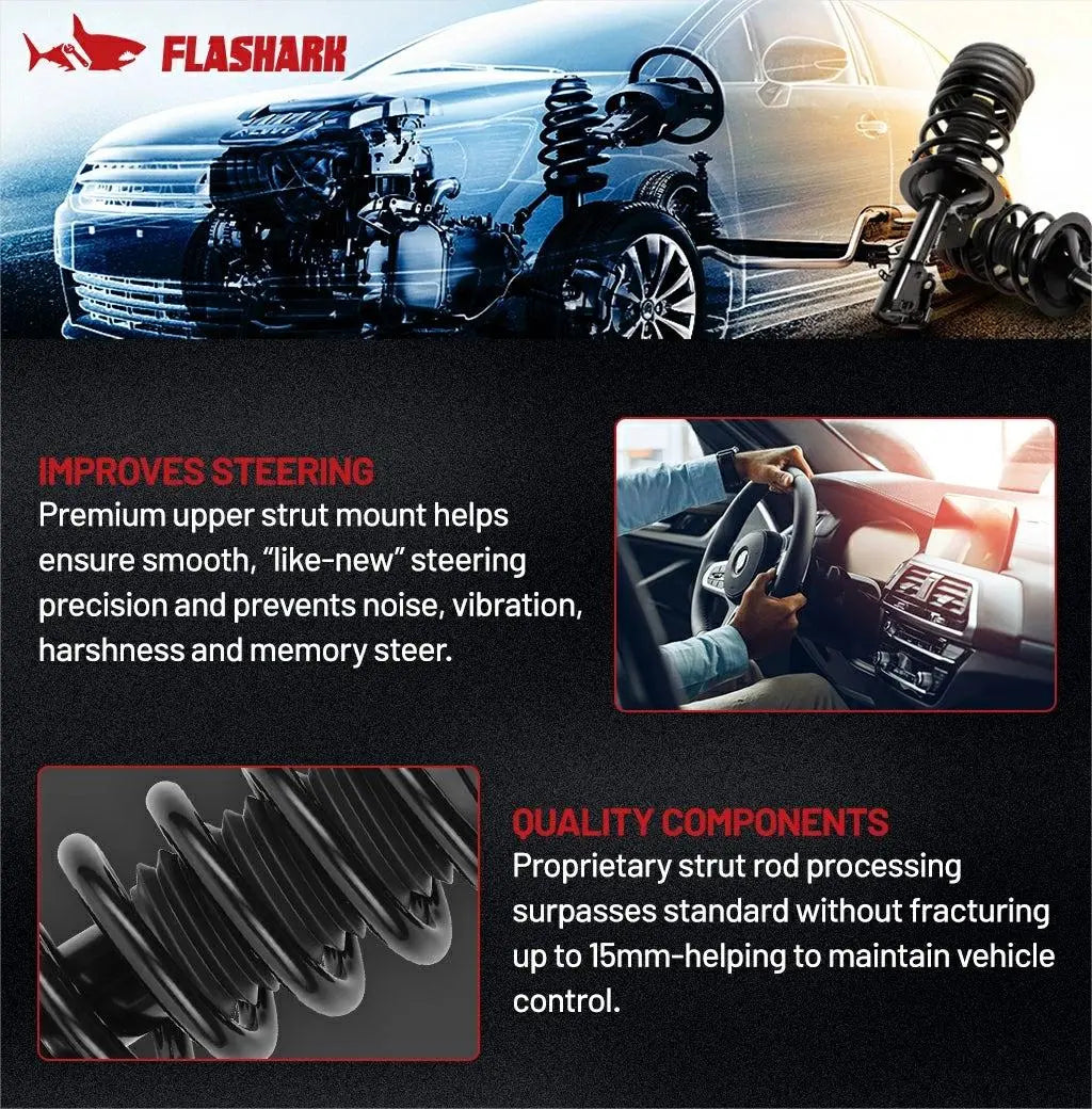 1998-2002 Honda Accord Front Strut and Spring Assembly 2PCS Flashark