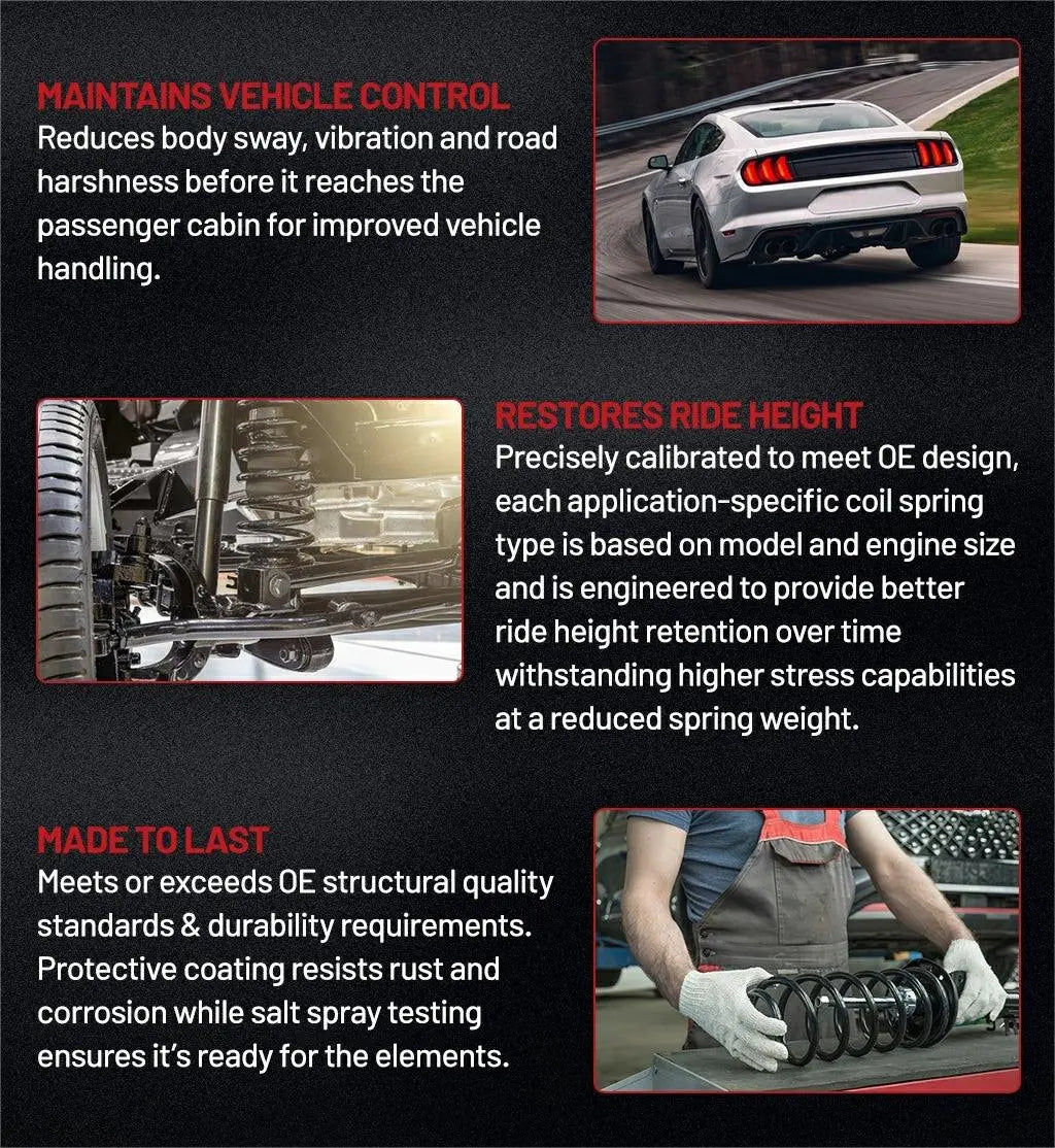 1998-2002 Honda Accord Front Strut and Spring Assembly 2PCS Flashark