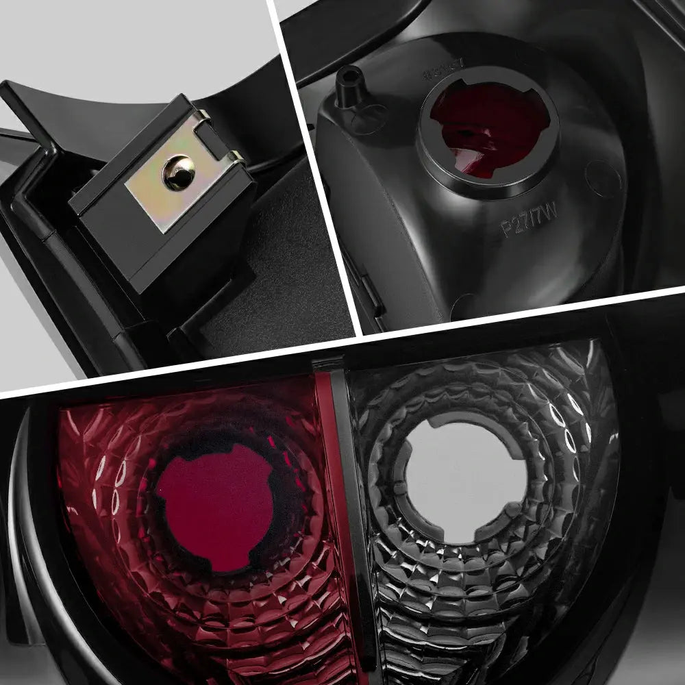 1999-2007 Chevy Silverado GMC Sierra Black Smoke Tail Light Assembly - Driver + Passenger (Left + Right) Set Flashark
