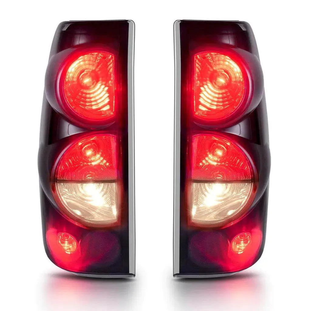 1999-2007 Chevy Silverado GMC Sierra Black Smoke Tail Light Assembly - Driver + Passenger (Left + Right) Set Flashark