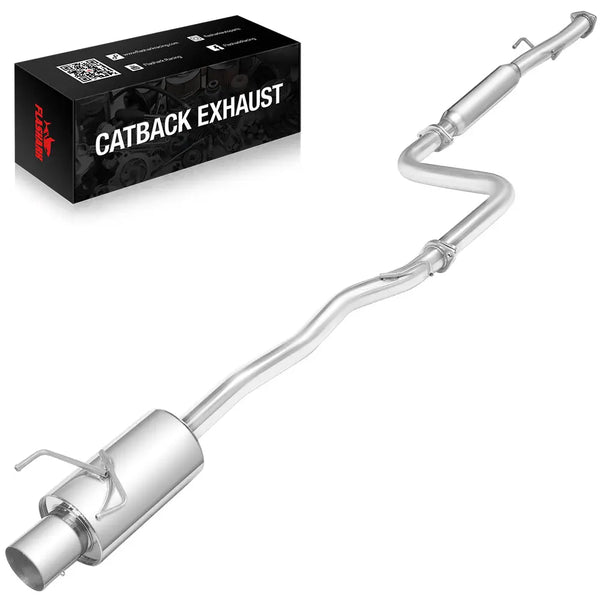 2.5" Catback Exhaust 4" Tip Muffler for 1990-1993 Honda Accord SOHC N1 Style 2.2L Flashark