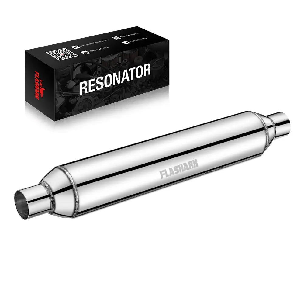 2.5 in. Inlet, 26 in. Overall Exhaust Resonator 22 in. Body, 4 in. Diameter Flashark
