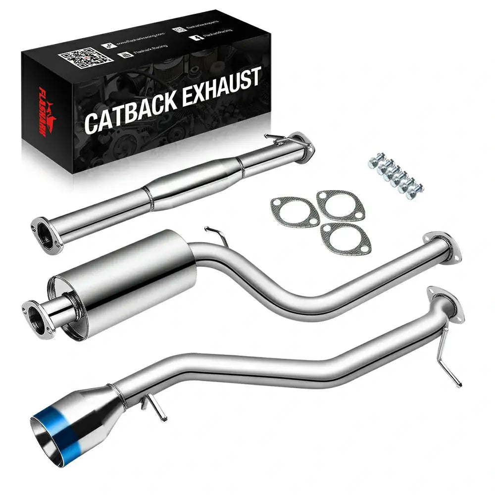 2000-2004 Ford Focus ZX3 ZX5 2.0L 2.3L Catback Exhaust System w/ 4.5" Burnt Tip Flashark