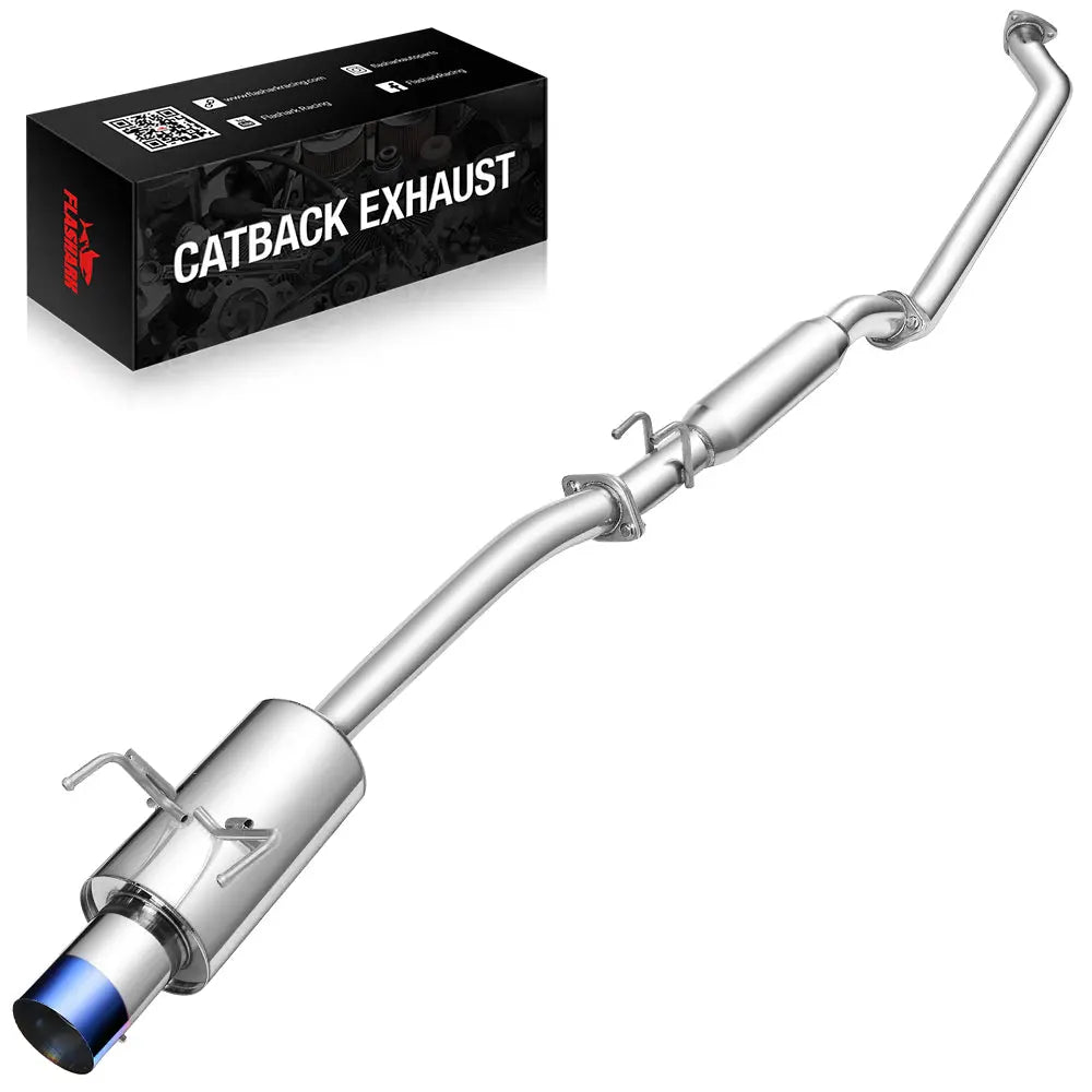 2002-2006 Honda Acura RSX DC5 Type-S 4-inch Burnt Muffler Tip K20 Catback Exhaust System Flashark