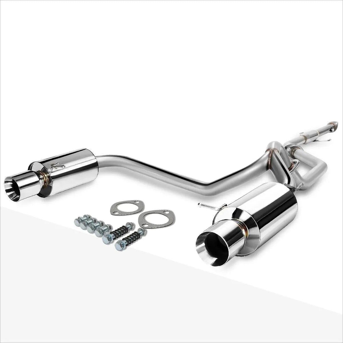 2003-2006 Hyundai Tiburon 2.7L V6 4" Rolled Muffler Tip GT/SE Catback Exhaust System 2-Door Flashark