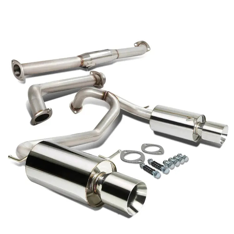 2003-2006 Hyundai Tiburon 2.7L V6 4" Rolled Muffler Tip GT/SE Catback Exhaust System 2-Door Flashark