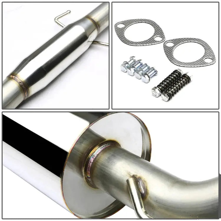 2003-2006 Hyundai Tiburon 2.7L V6 4" Rolled Muffler Tip GT/SE Catback Exhaust System 2-Door Flashark