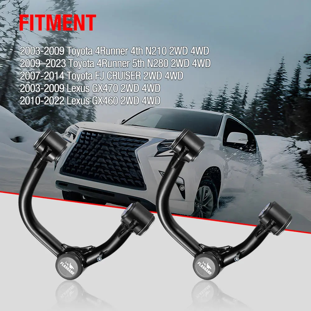 2003-2023 Toyota 4Runner 2007-2014 FJ CRUISER GX460 Lifted Front Upper Control Arms 2 Inch-4 Inch Flashark