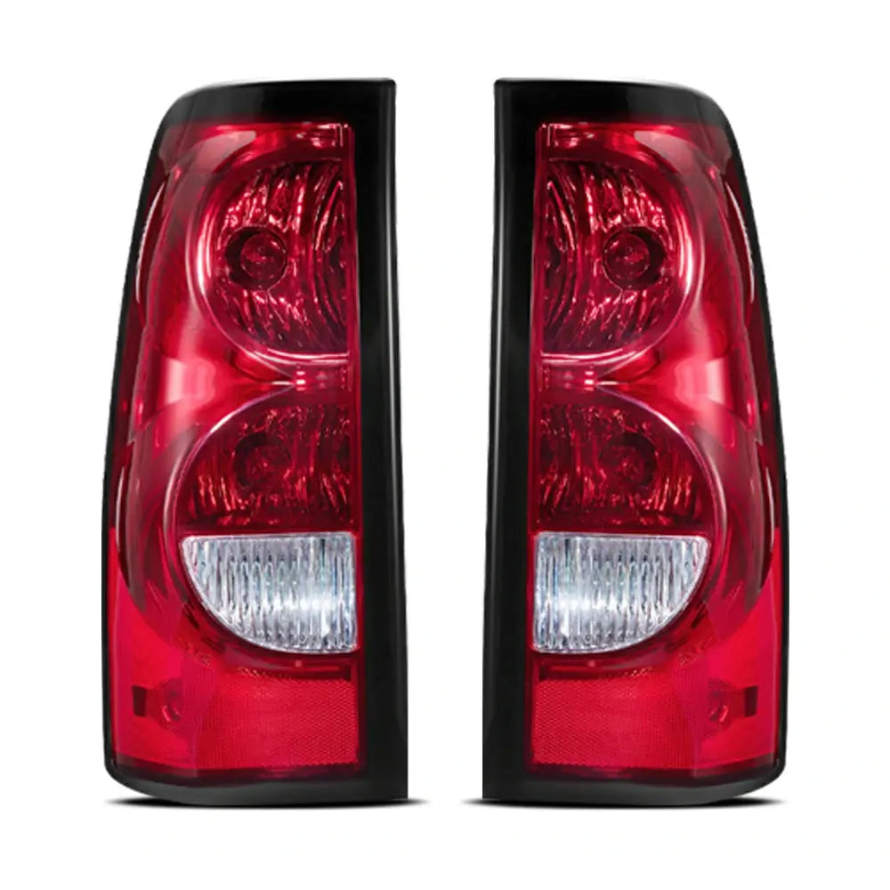 2004-2006 Chevrolet Chevy Silverado 1500 Tail Light Assembly - Driver + Passenger (Left + Right) Set Flashark