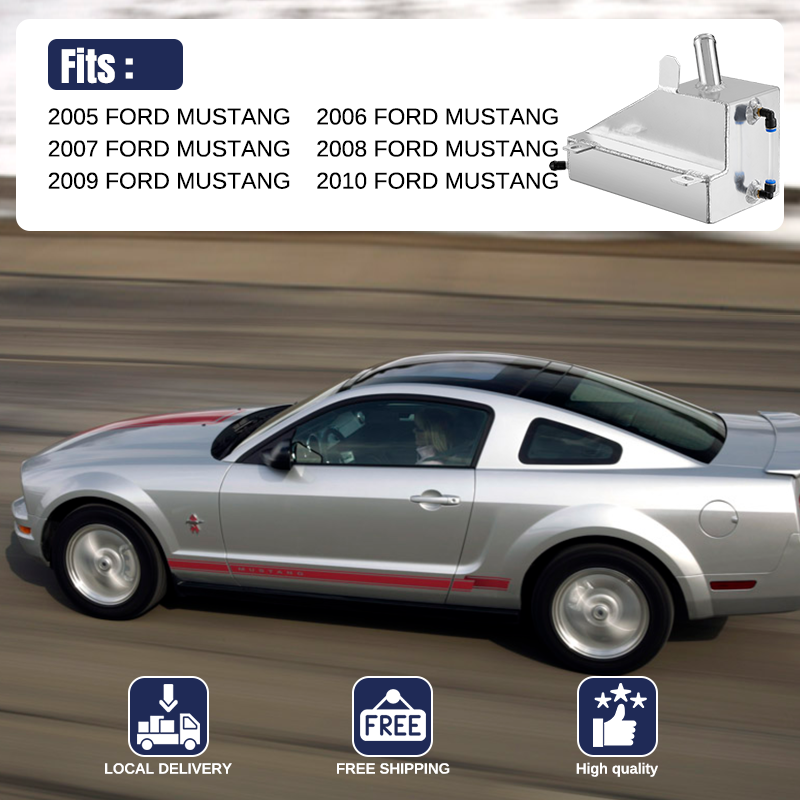 Depósito de refrigerante de aluminio para Ford Mustang 2005-2010