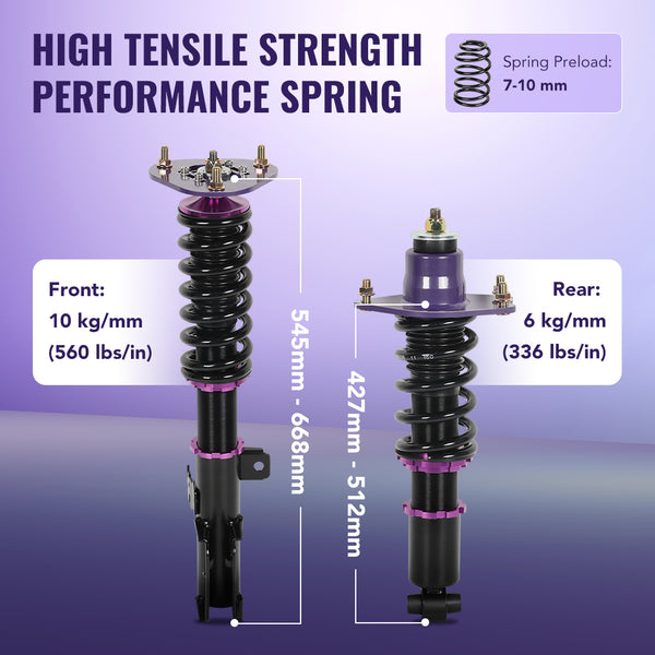 2005-2010 Toyota Scion TC Coilovers Height Adjustable 4 PCS