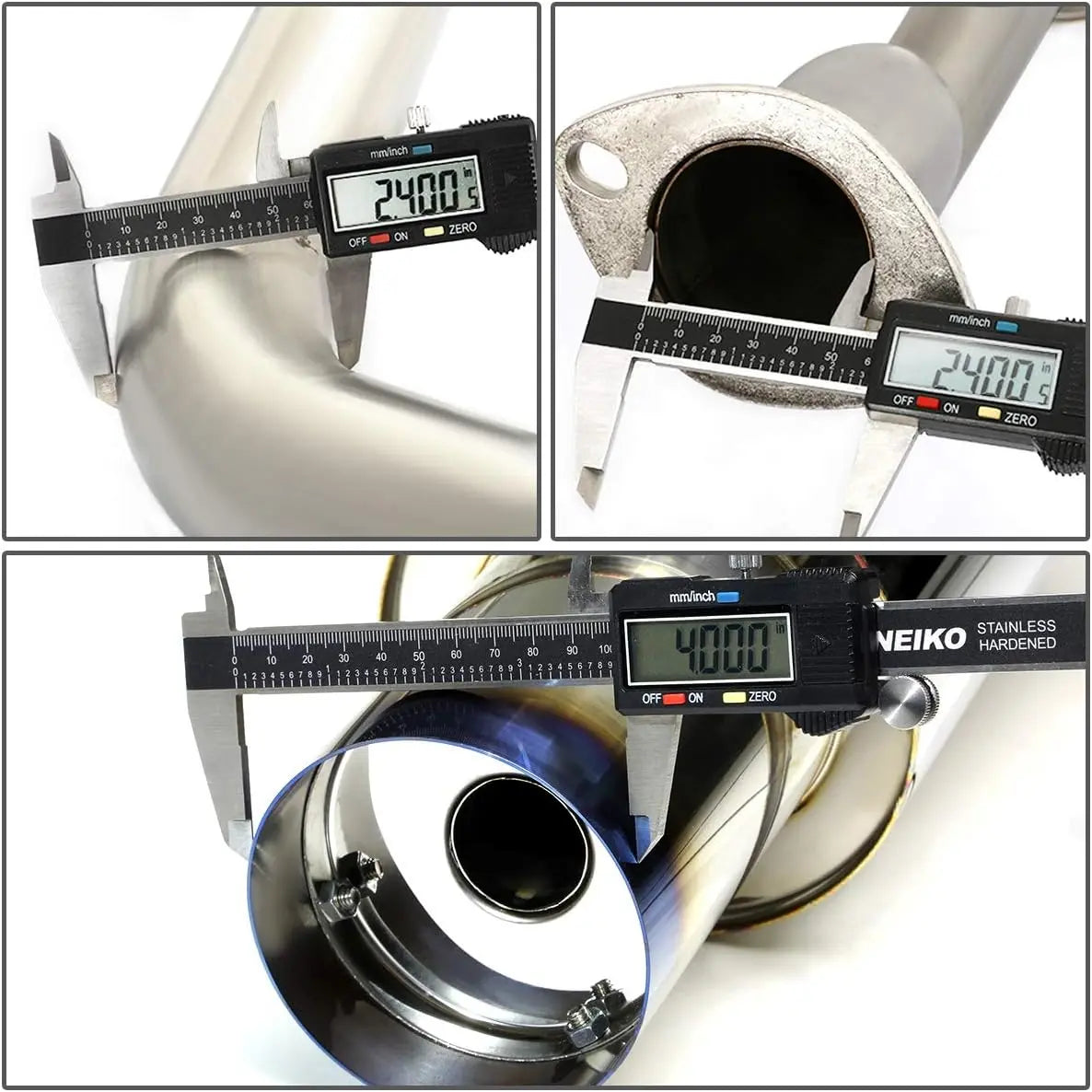 2006-2011 Honda Civic 4dr Burnt Muffler Tip N1 series Catback Exhaust System Flashark