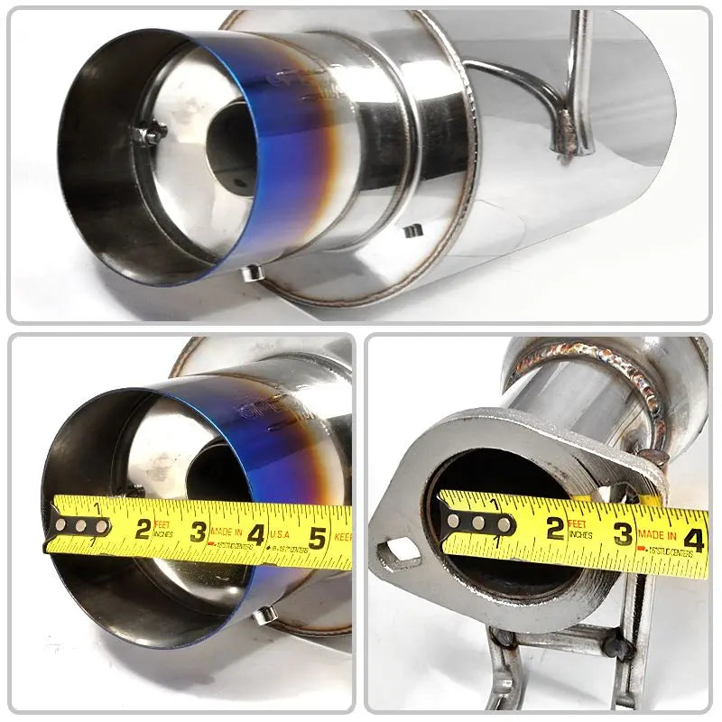 2006-2011 Honda Civic 4dr Burnt Muffler Tip N1 series Catback Exhaust System Flashark