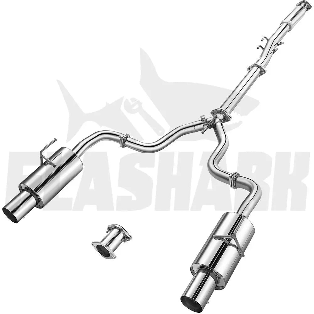 2007-2012 Nissan Altima V6 4" Rolled Muffler Tip Catback Exhaust System Flashark