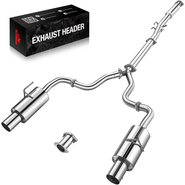 2007-2012 Nissan Altima V6 4" Rolled Muffler Tip Catback Exhaust System Flashark